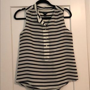 J Crew Striped Sleeveless Shell Size 0